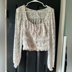 Free People Flowered Top